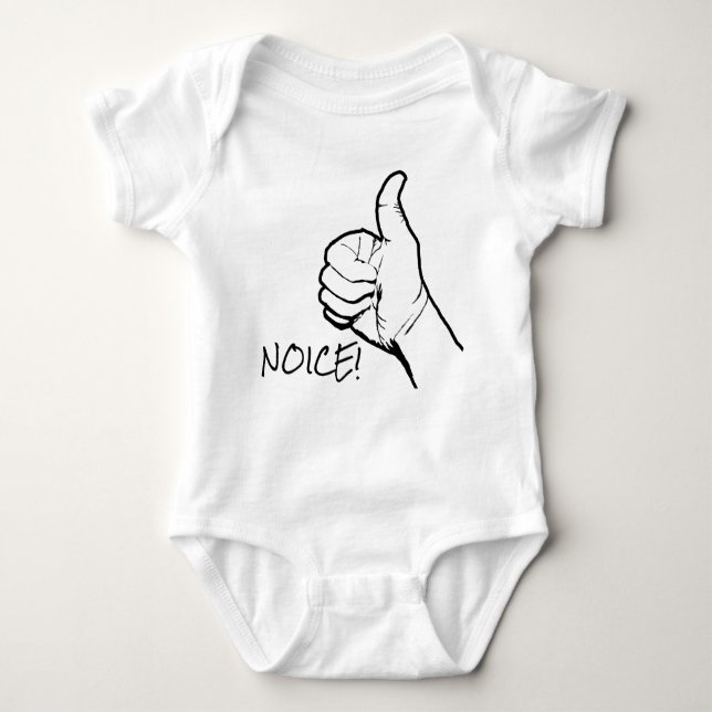 Baby body NICE THUMB UP Bodysuit (Front)