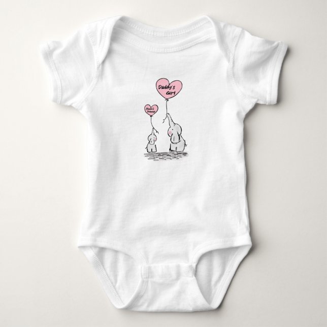 Baby Body Suit: Daddy's Girl Mama's Princess Bodysuit (Front)