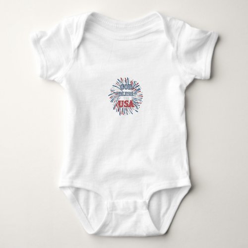 Baby body suit design God bless the USA  Baby Bodysuit