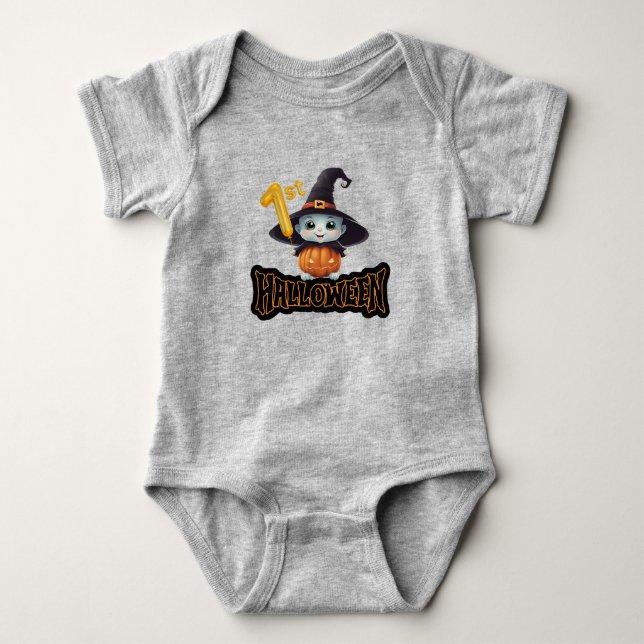 Baby body suit/one piece Halloween theme Baby Bodysuit (Front)