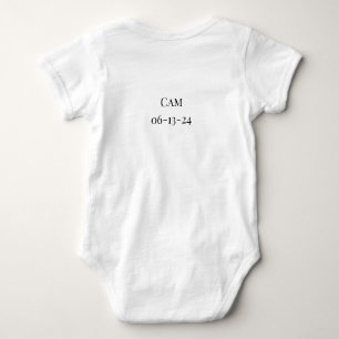 Baby body suit says “I have arrived” customizable  Baby Bodysuit