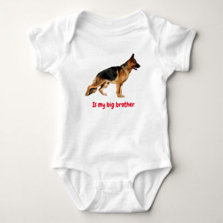 Baby body suit with German Shepherd "big brother" Baby Bodysuit