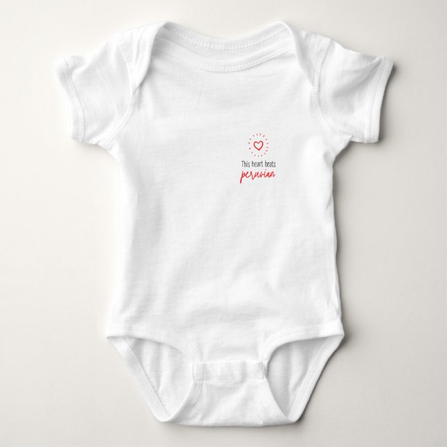 Baby body: This heart beats peruvian Baby Bodysuit (Front)