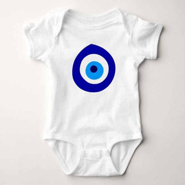 Baby body with blue Nazar! Baby Bodysuit (Front)