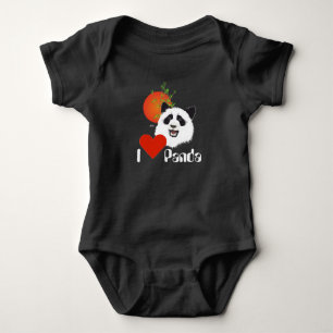 baby body with large panda baby strampler bodysuit