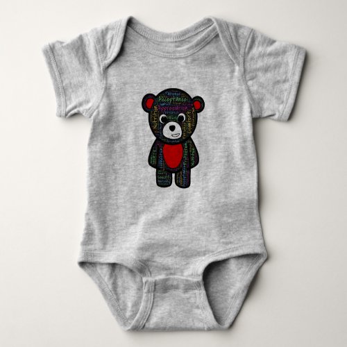 Baby Bodysuit  Affirmations Bear Baby Bodysuit