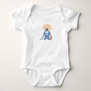 Baby Bodysuit/Baby Boy with Blanket and Toy Bodysuit