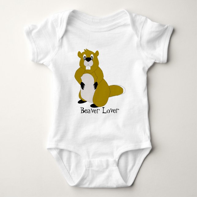 Baby Bodysuit Beaver Design (Front)
