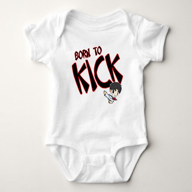 Baby Bodysuit -Born to Kick (Front)