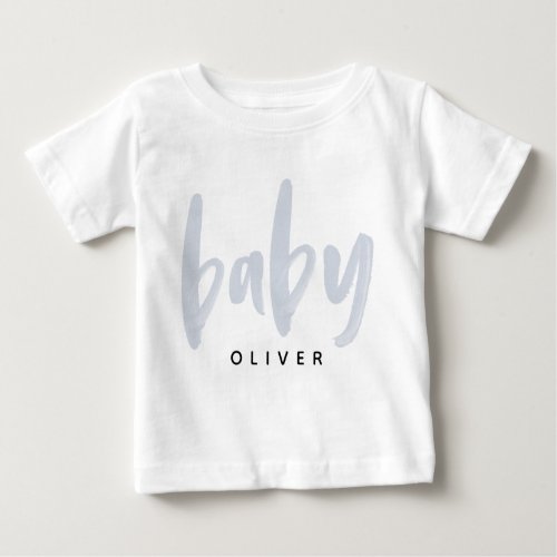 Baby Bodysuit  Brush Letter  Baby Name