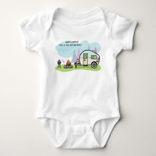 BABY BODYSUIT CAMPING CAMPER FAMILY MATCHING
