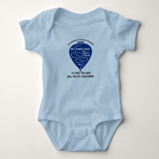 Baby Bodysuit Crookedest Railroad Mt Tamalpais