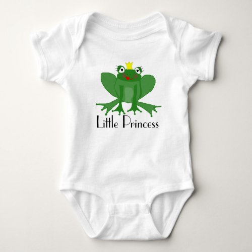 Baby Bodysuit Cute Princess Frog