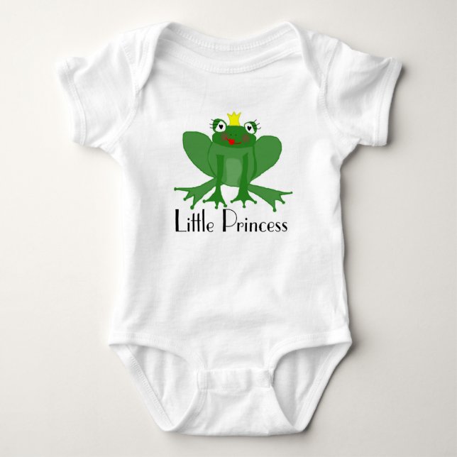 Baby Bodysuit Cute Princess Frog (Front)