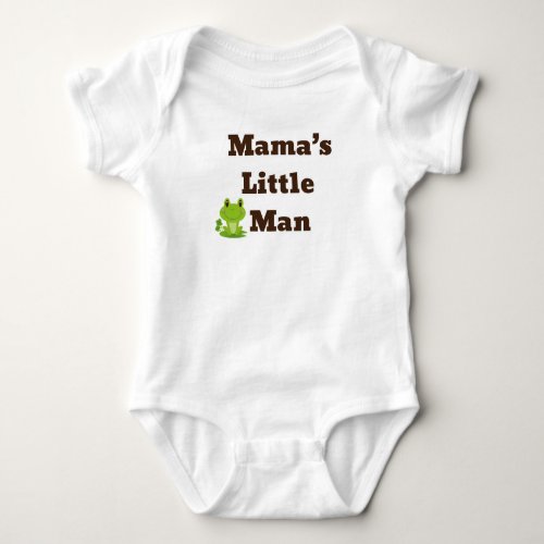 Baby bodysuit for baby boy with frog design