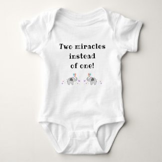 Baby Bodysuit for Twins, Onepiece w cute Slogan,