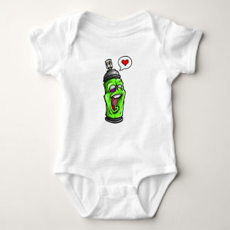Baby Bodysuit Graffiti Love Spray Paint Can