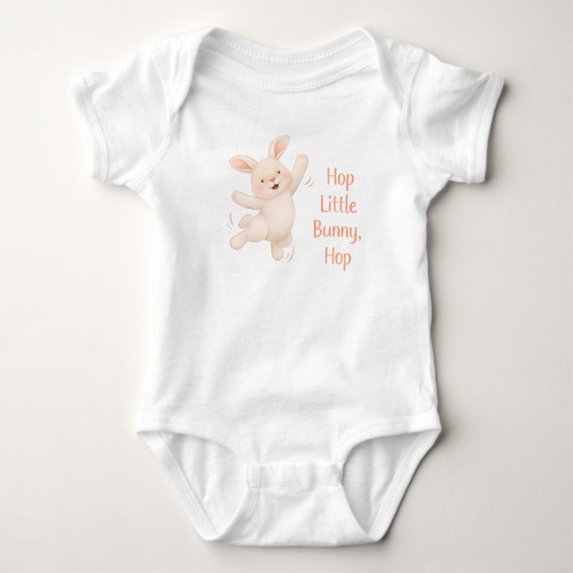 Baby Bodysuit – Hop Little Bunny, Hop (Front)