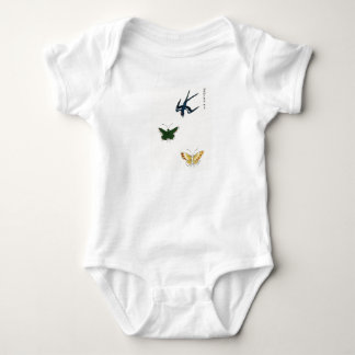 BABY BODYSUIT JAPANESE WOODBLOCK PRINT BUTTERFLIES