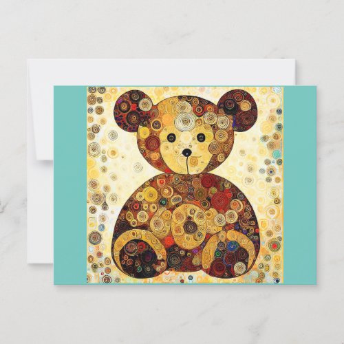 Baby bodysuit Klimt Teddy Bear Postcard