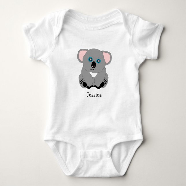 Baby Bodysuit Koala Bear Design (Front)