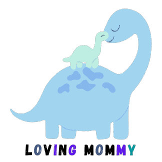 "Baby Bodysuit", Mom dinosaur and baby Bodysuit