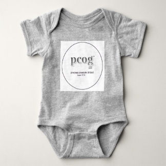Baby bodysuit "PCOG" with scripture & heart