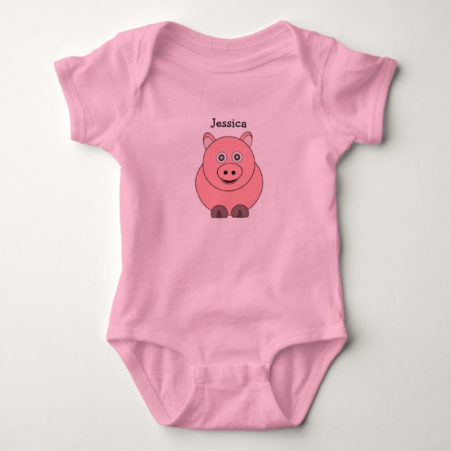 Baby Bodysuit Pig Design (Front)