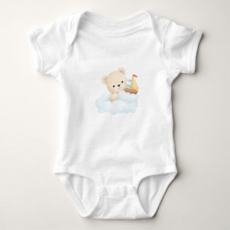 Baby Bodysuit – Sweet Teddy on a Cloud | Soft Wate
