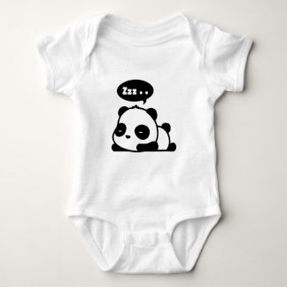 baby bodysuit with a cute sleepy panda