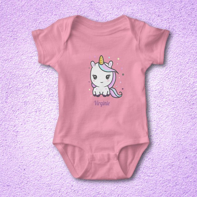 Baby Bodysuit with a Cute Unicorn (Baby Bodysuit with a Cute Unicorn)