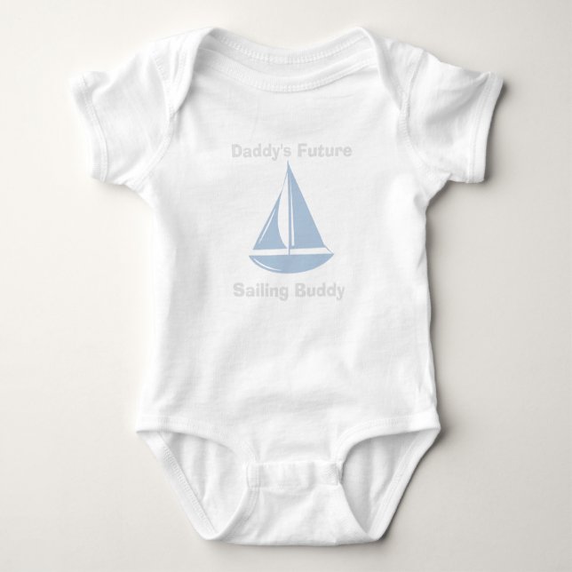 Baby Bodysuit with Daddy's Future Sailing Buddy (Front)