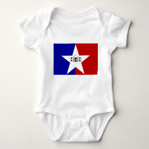 Baby bodysuit with flag of San Antonio, USA