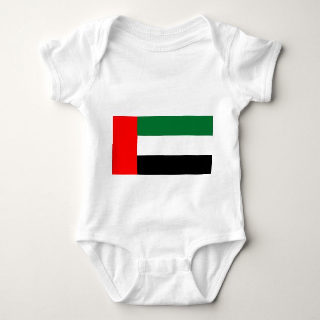 Baby bodysuit with flag of United Arab Emirates (Front)