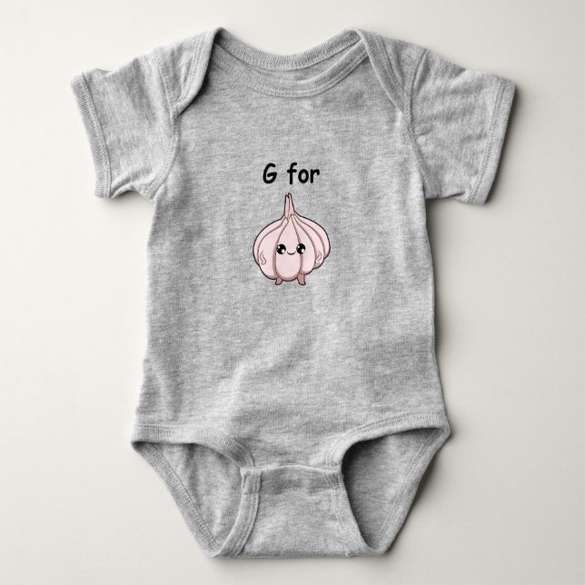 Baby Bodysuit with Garlic print (Front)