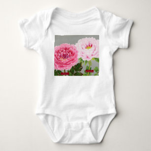 BABY BODYSUIT WITH JAPANESE FLOWER PRINT DIY NAME