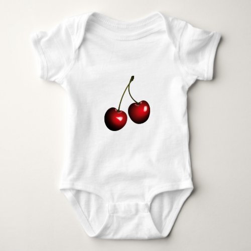 Baby Bodysuit with Sweet Cherry