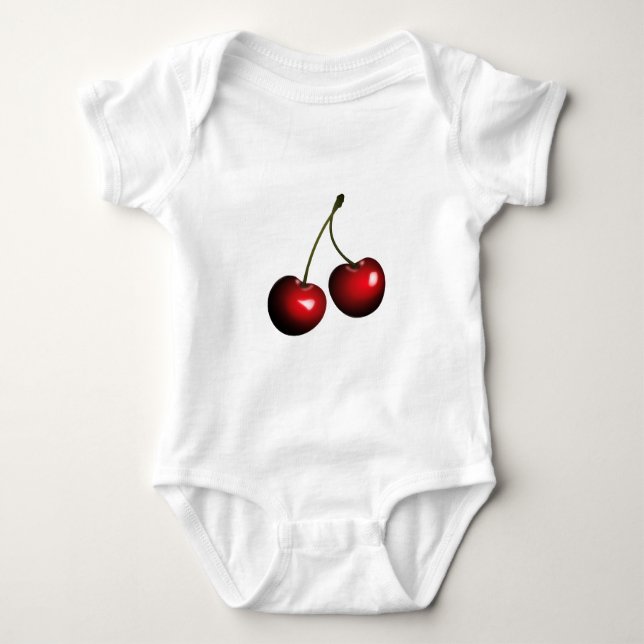 Baby Bodysuit with Sweet Cherry (Front)