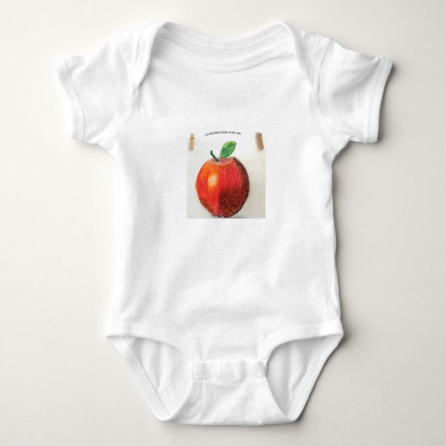 Baby Bodysuits Apple You Are Sweet Right To Core (Front)
