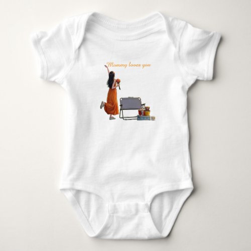Baby bodysuits mommy loves you.