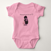Baby bodysuits prints on it.