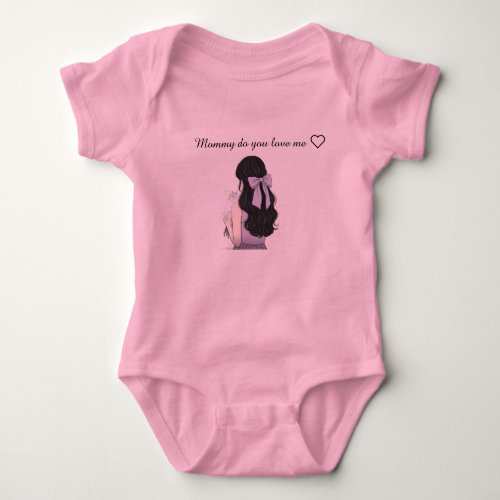Baby bodysuits prints on it.