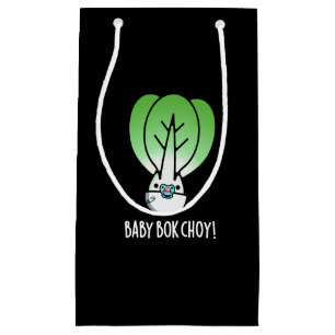 Baby Bok Choy Funny Veggie Pun Dark BG Small Gift Bag
