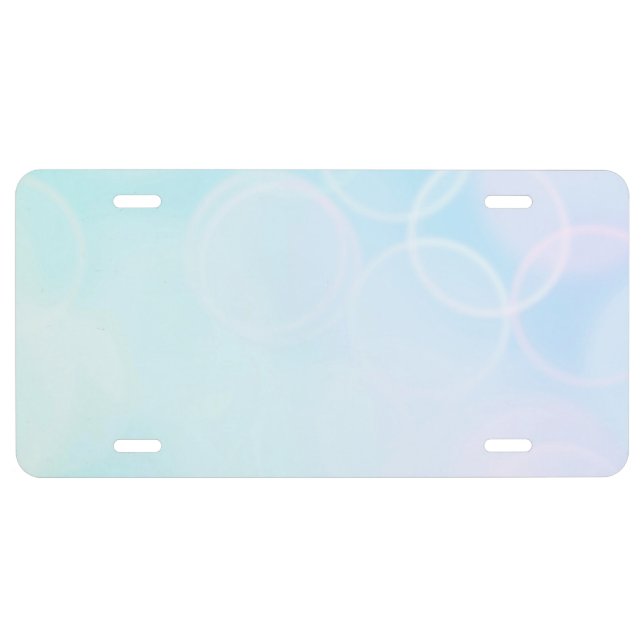 Baby Bokeh - Blue License Plate (Front)