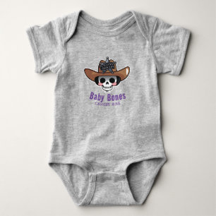 Baby Bones Halloween, Western Skeleton Personalize Bodysuit