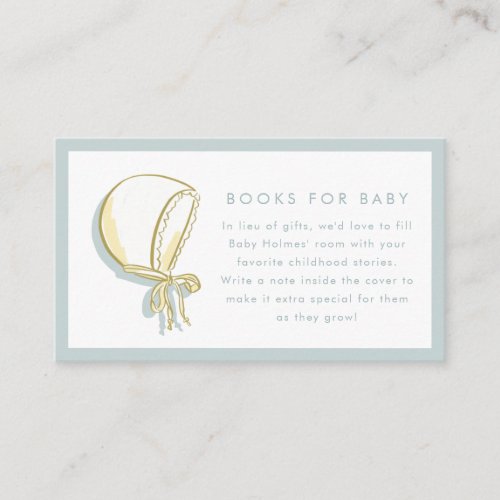 Baby Bonnet Baby Books Enclosure Card