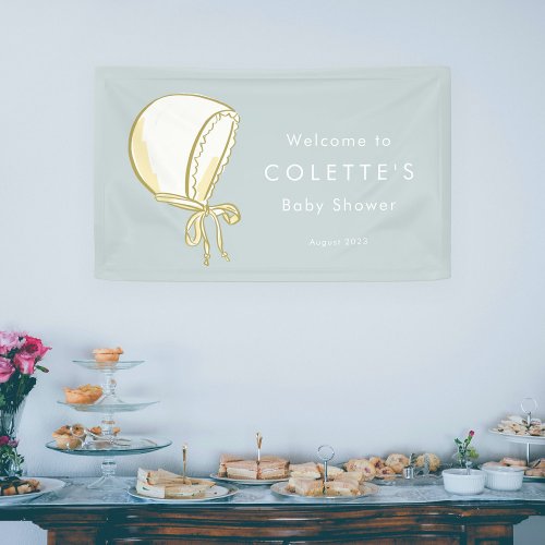 Baby Bonnet Baby Shower Banner