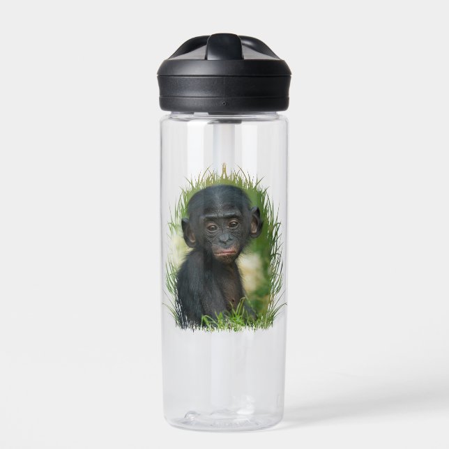 Baby Bonobo Ape Water Bottle (Front)