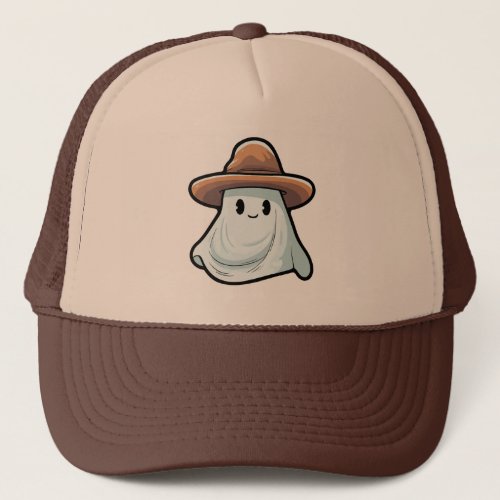 Baby Boo Cowboy Ghost Halloween Collection Trucker Hat