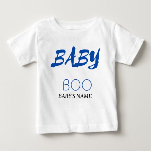 Baby Boo Customizable Name Comfortable Text Design Baby T_Shirt